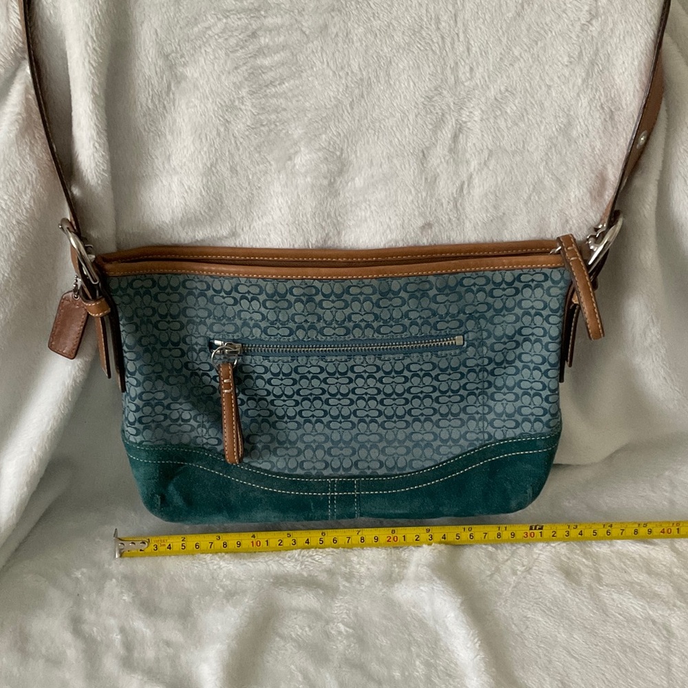 Coach Blue and Brown Crossbody Bag